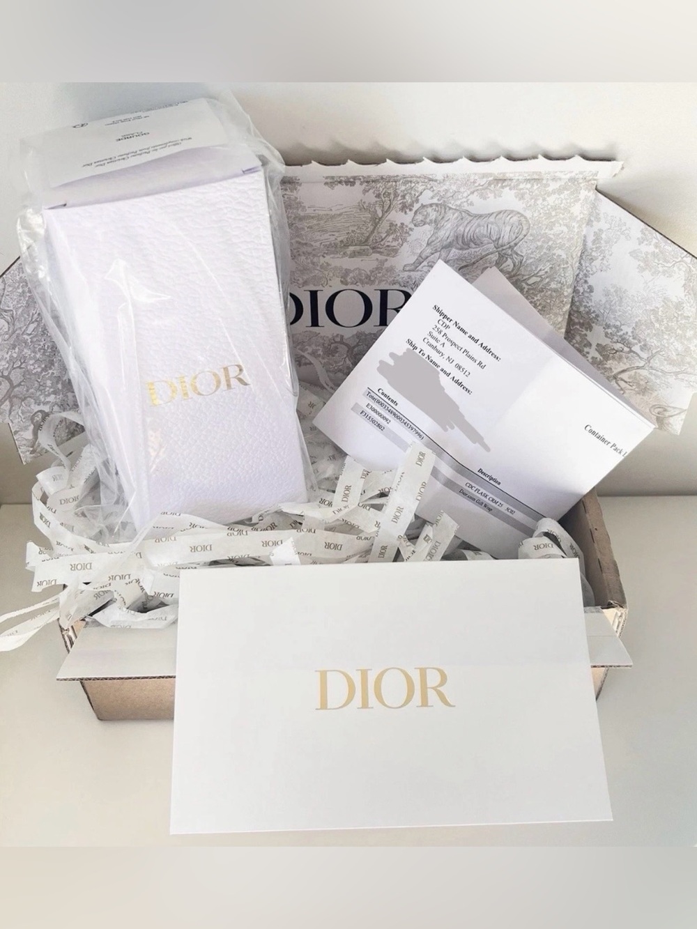 Dior Tumbler 400ml Toile DeJouy Jungle Animal White + Gray Bag - SEALED